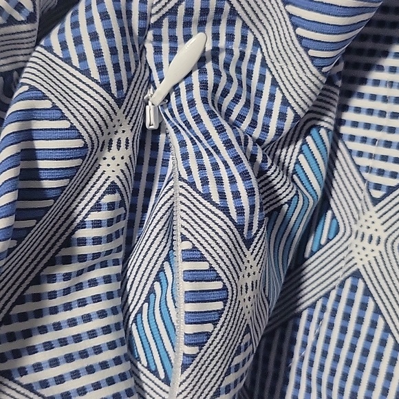 J. McLaughlin Blue Geometric Straight Leg Leggings L - Picture 4 of 13